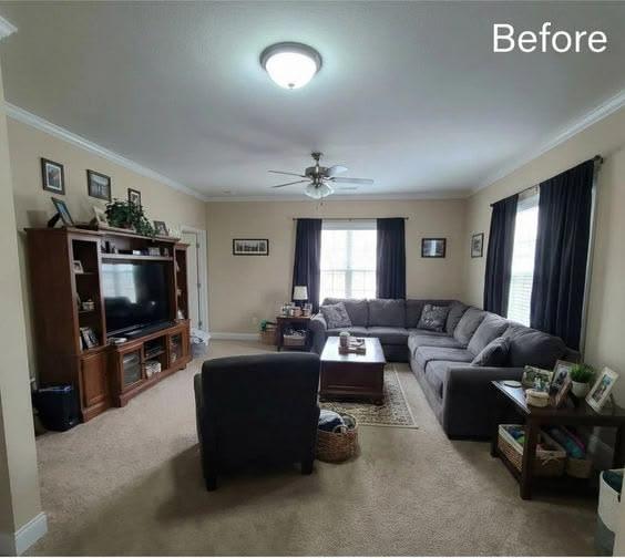 Living room before interior design transformation — Dream Home Studio Amravati